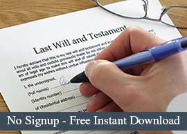 make a will online at free will forms immediately no sign up required simple will form free download